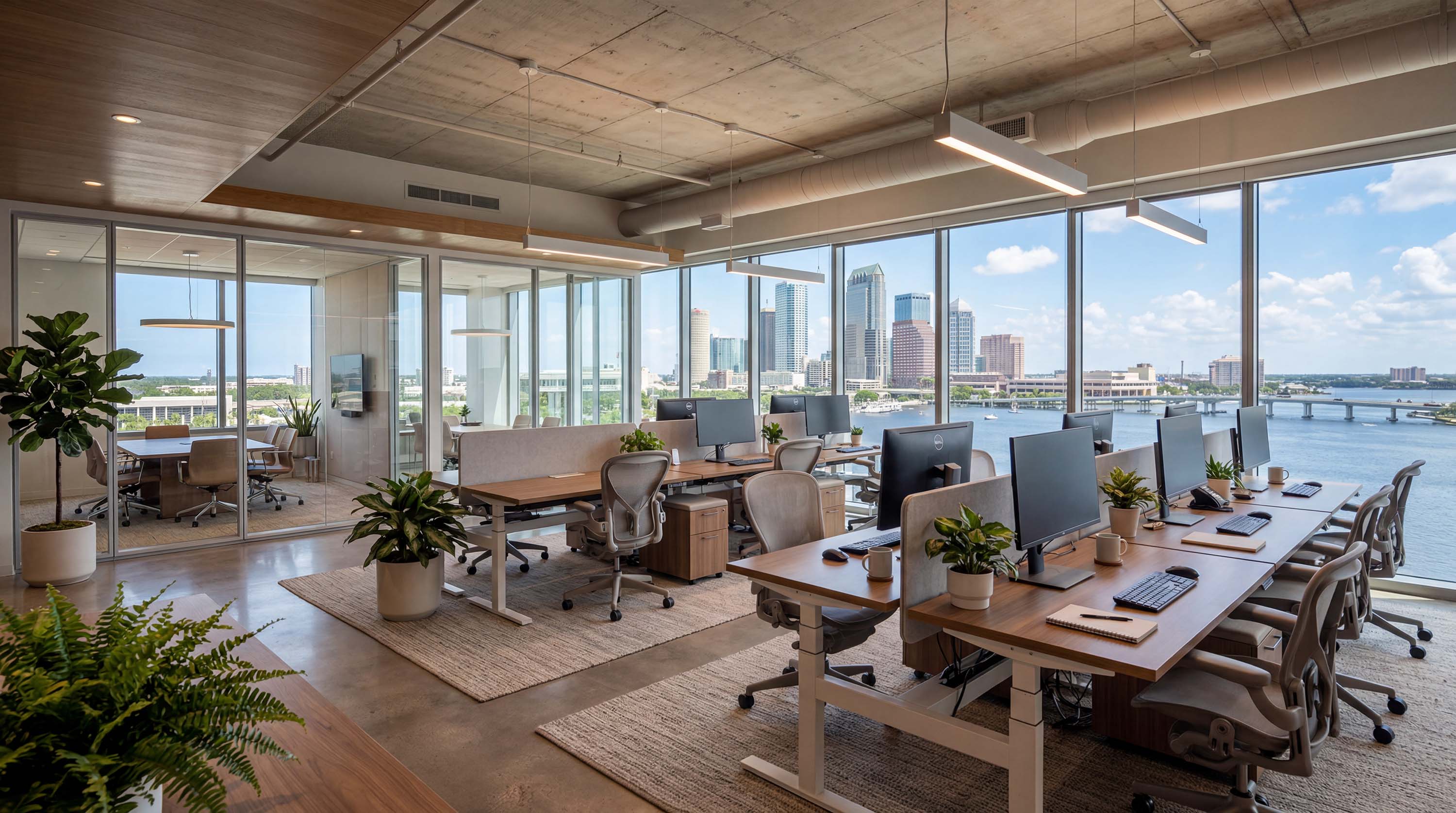 image of a conference room with a tv on the wall