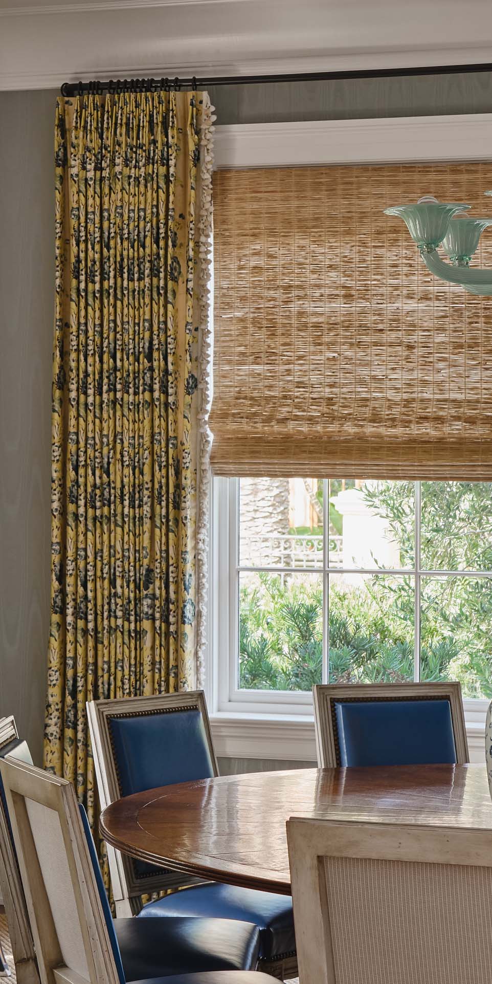 close up image of tan savant roller shades